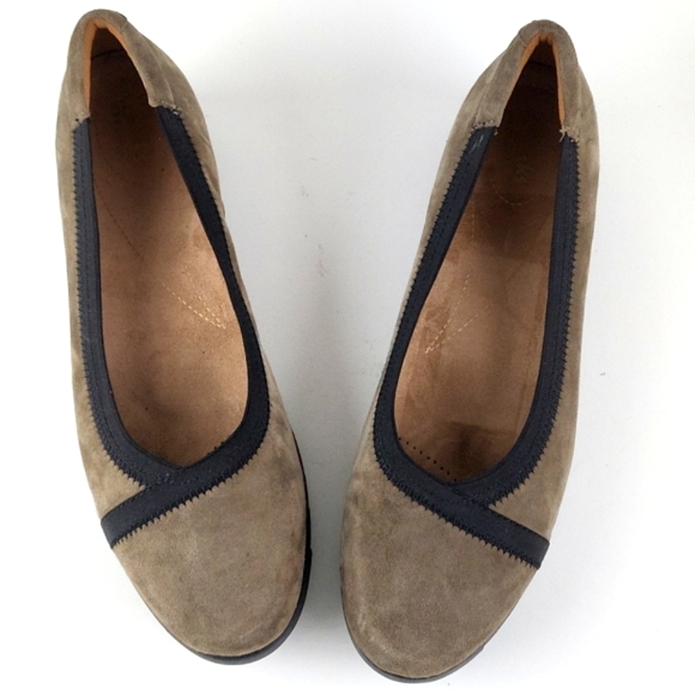 Clarks Artisan Daelyn Hill Suede Leather  Tan & Black Platform Low Wedge… - Picture 8 of 16